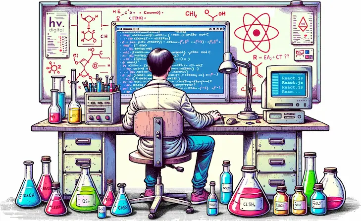 Chemiker erstellt eine React.js-Reaktion